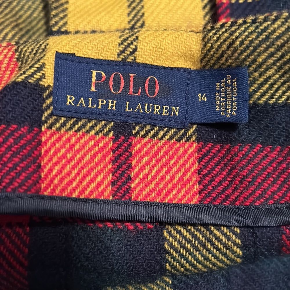 Polo Ralph Lauren - Women’s Wool Checked Mini Skirt - Size 14 - Picture 6 of 6